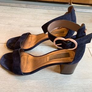 Ted Baker Navy and Rose Gold Heeled Sandal